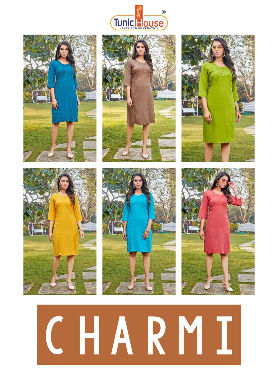 Tunic House Charmi Regular Wear Designer Rayon Kurti Collection
